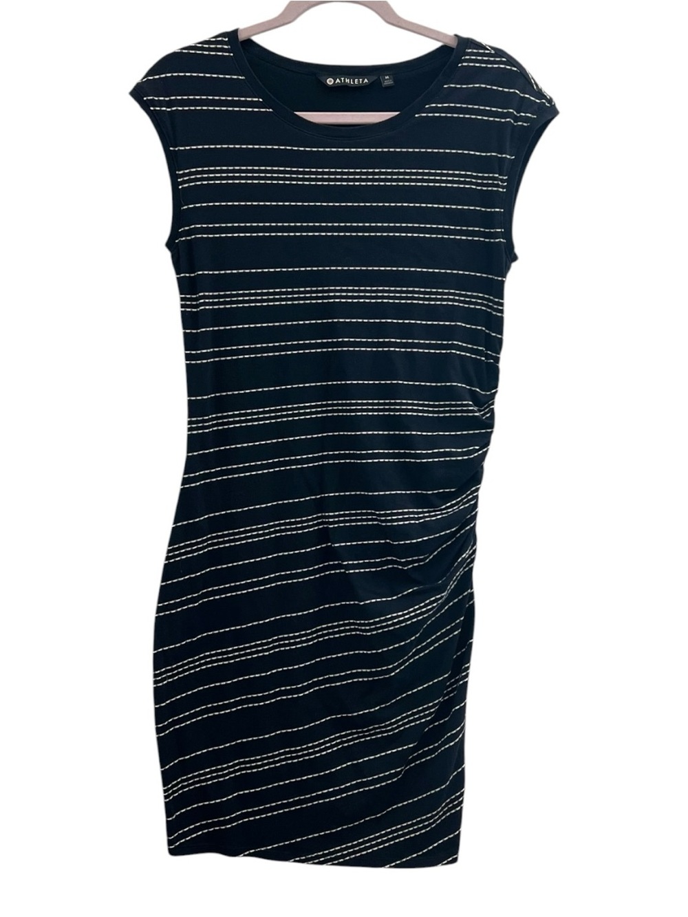 Athleta Carefree Tee Ruched Midi Dress Size Medium